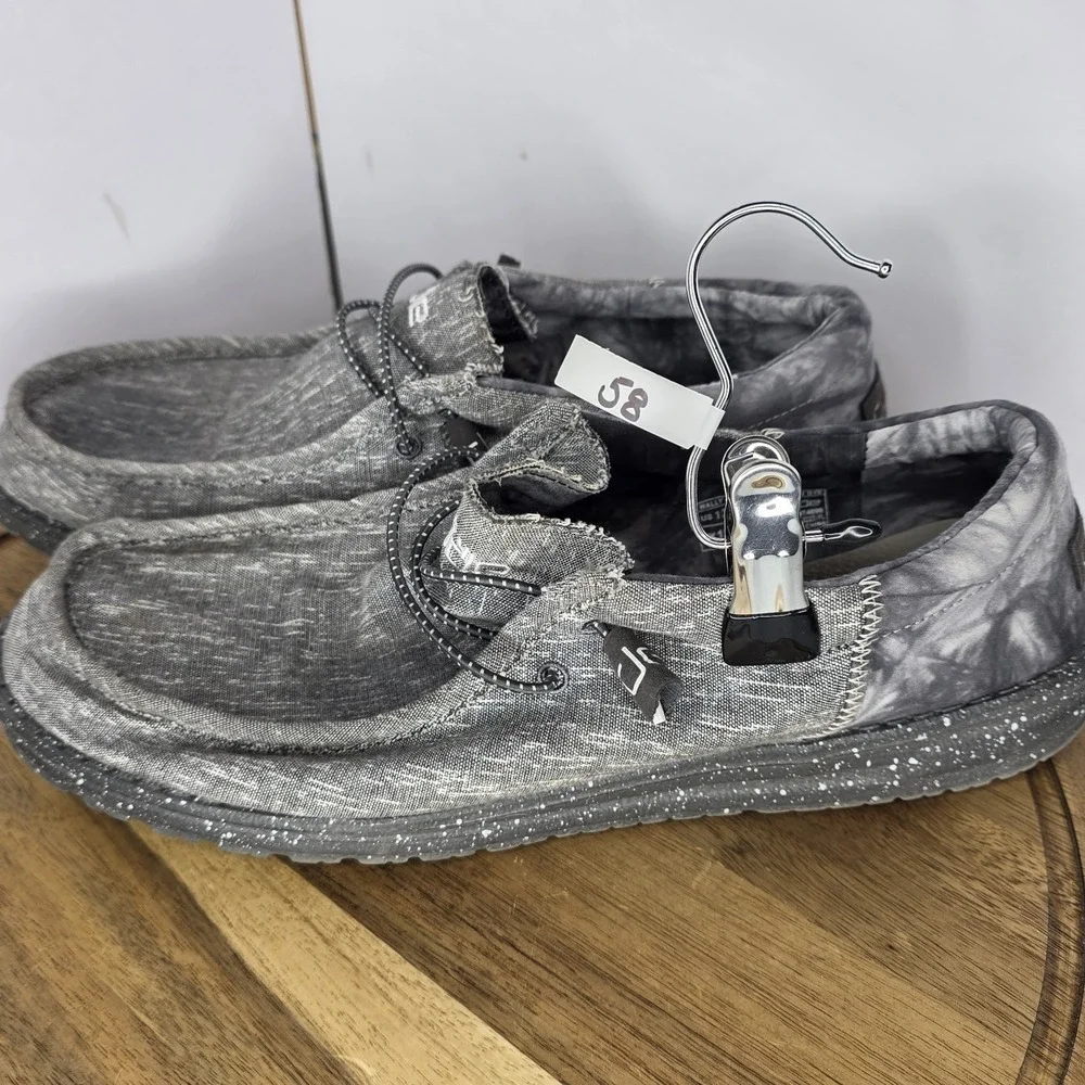 Hey Dude Men‎ 13 Wally Funk Raven Black Tie Dye Shoes Boat Deck Casual Comfort